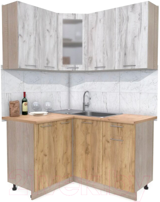 Готовая кухня Интерлиния Мила 12x14 - фото