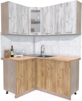 Готовая кухня Интерлиния Мила 12x15 - фото