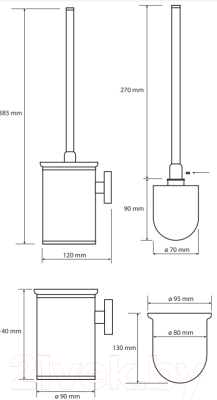 Ершик для унитаза Bemeta Omega 104913117