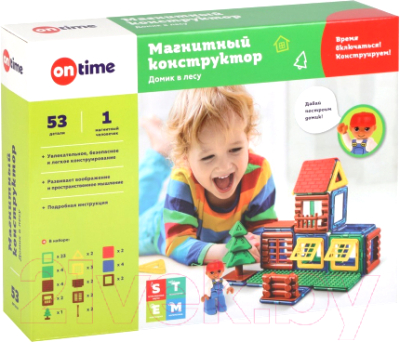 Конструктор магнитный On Time Домик в лесу / 45050 - фото