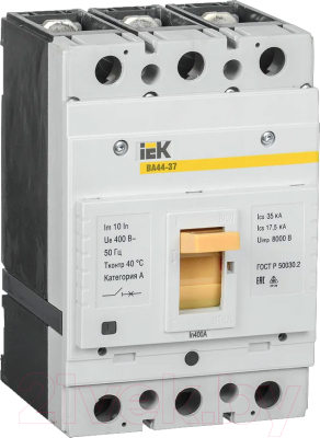 Выключатель автоматический IEK ВА 44-37 3P 400A 35kA / SVA4410-3-0400-35 - фото