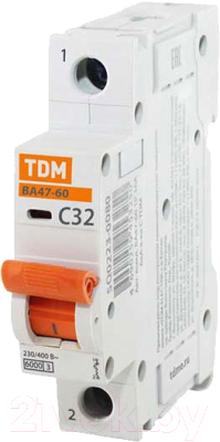 Выключатель автоматический TDM ВА 47-60 1P 32А (С) 6кА / SQ0223-0080 - фото