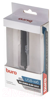 USB-хаб Buro BU-HUB4-0.5R-U2.0