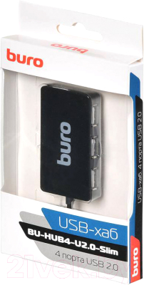 USB-хаб Buro BU-HUB4-U2.0-Slim
