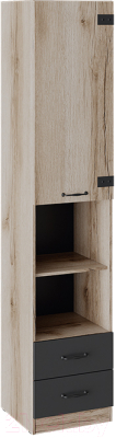Шкаф-пенал ТриЯ Окланд ТД-324.07.20 (черный/дуб делано) - фото