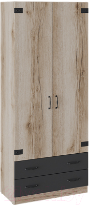 Шкаф ТриЯ Окланд ТД-324.07.22 (черный/дуб делано) - фото