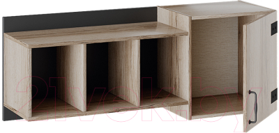 Шкаф навесной ТриЯ Окланд ТД-324.15.11 (черный/дуб делано)