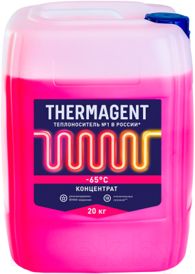 Теплоноситель для систем отопления Thermagent -65°C (20л, красный) - фото