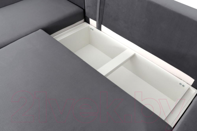 Диван угловой Мебельград Некст Стандарт (альба темно-серый/альба бежевый)