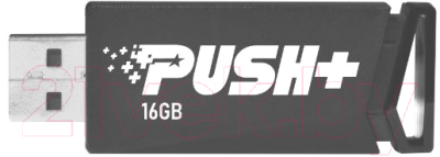 Usb flash накопитель Patriot Push+ 64GB Black (PSF64GPSHB32U) - фото