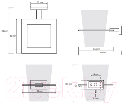 Стакан для зубной щетки и пасты Bemeta Plaza 118110052