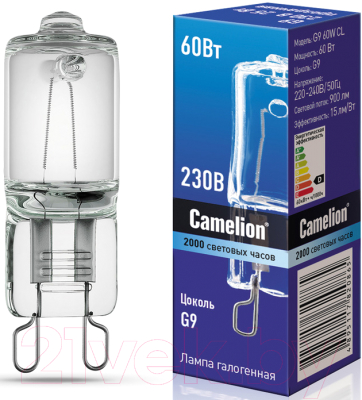 Лампа Camelion G9 60W CL / 5555