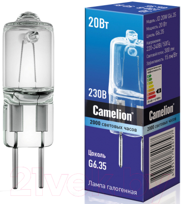 Лампа Camelion JD 20W G6.35 / 6720
