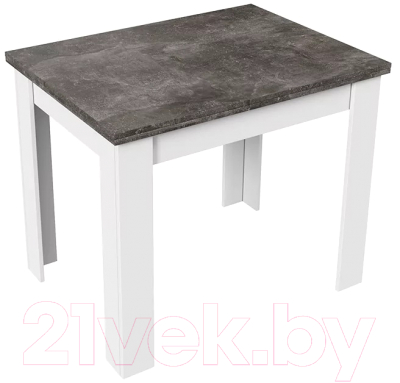 Обеденный стол ТриЯ Промо тип 3 (белый/ателье темный) - фото