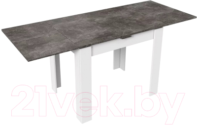 Обеденный стол ТриЯ Промо тип 3 (белый/ателье темный)