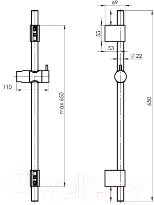 Душевая стойка Rubineta Como / 621116