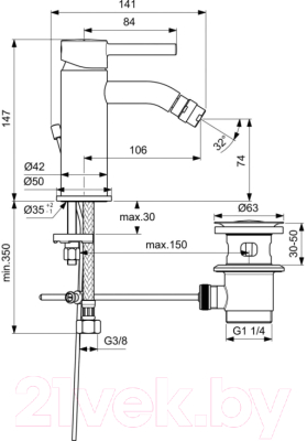 Смеситель Ideal Standard Ceraline BC197XG