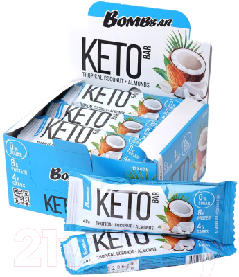 Набор протеиновых батончиков Bombbar Кето - фото
