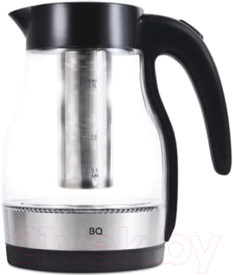 Электрочайник BQ KT2046G (черный/сталь) - фото