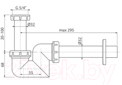 Сифон Alcadrain A45F-DN32-BL-01