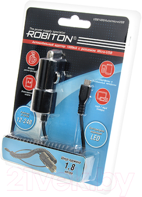 Адаптер питания сетевой Robiton USB1000/Auto/MicroUSB BL1 - фото