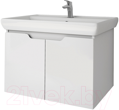 Тумба под умывальник Dreja Q (D) / 99.1002 (белый глянец) - фото