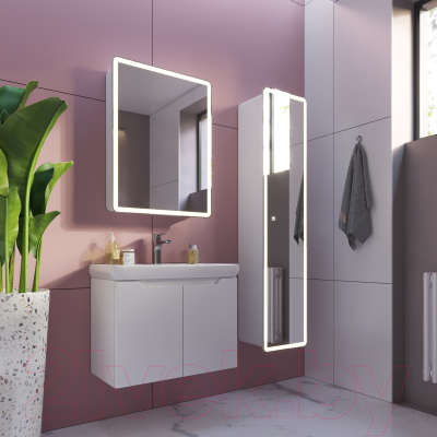 Тумба под умывальник Dreja Q (D) / 99.1002 (белый глянец)