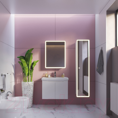 Тумба под умывальник Dreja Q (D) / 99.1002 (белый глянец)