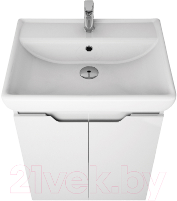 Тумба под умывальник Dreja Q Plus (D) / 99.1004 (белый глянец)