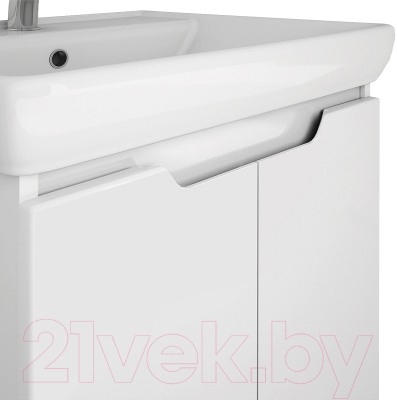 Тумба под умывальник Dreja Q Plus (D) / 99.1004 (белый глянец)