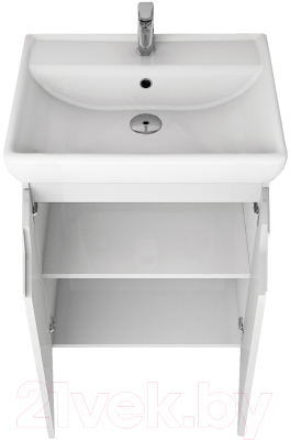 Тумба под умывальник Dreja Q Plus (D) / 99.1004 (белый глянец)