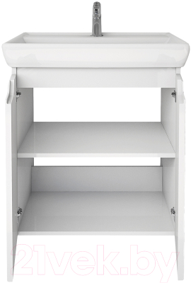 Тумба под умывальник Dreja Q Plus (D) / 99.1004 (белый глянец)