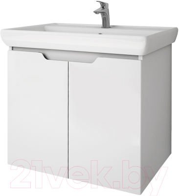 Тумба под умывальник Dreja Q Plus (D) / 99.1005 (белый глянец) - фото