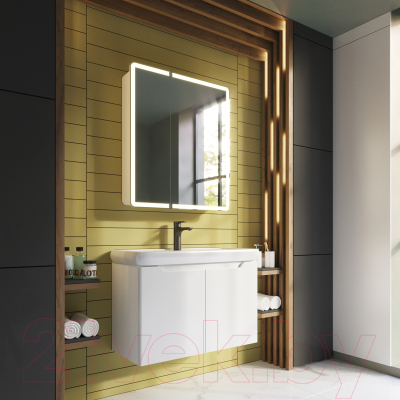 Тумба под умывальник Dreja Q Plus (D) / 99.1005 (белый глянец)