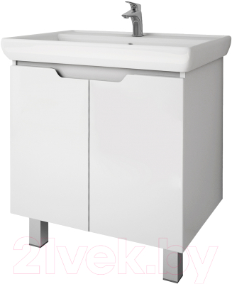 Тумба под умывальник Dreja Q Plus (D) / 99.1005 (белый глянец)