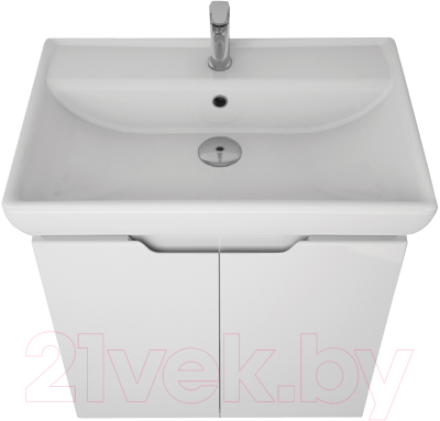 Тумба под умывальник Dreja Q Plus (D) / 99.1005 (белый глянец)
