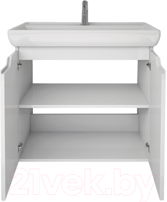 Тумба под умывальник Dreja Q Plus (D) / 99.1005 (белый глянец)