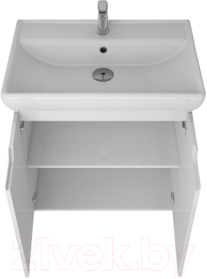 Тумба под умывальник Dreja Q Plus (D) / 99.1005 (белый глянец)
