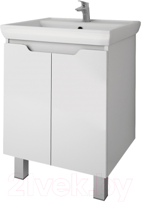 Тумба под умывальник Dreja Q Plus (D) / 99.1008 (белый глянец) - фото
