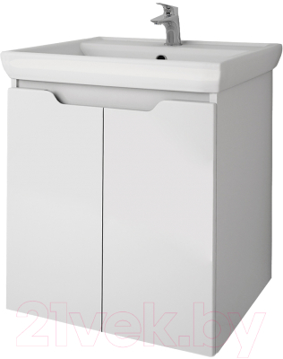 Тумба под умывальник Dreja Q Plus (D) / 99.1008 (белый глянец)