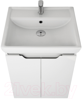 Тумба под умывальник Dreja Q Plus (D) / 99.1008 (белый глянец)