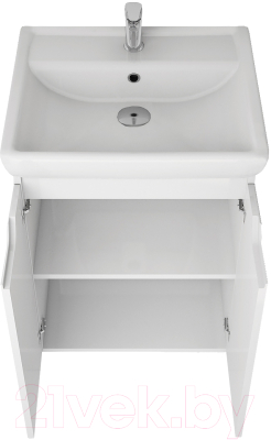 Тумба под умывальник Dreja Q Plus (D) / 99.1008 (белый глянец)