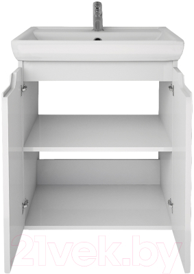 Тумба под умывальник Dreja Q Plus (D) / 99.1008 (белый глянец)