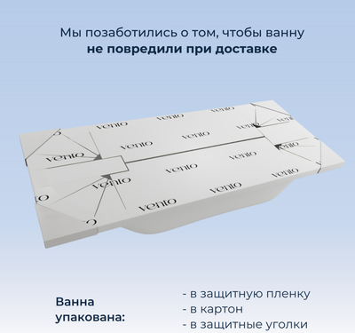 Ванна акриловая Ventospa Serena LA 170x70 (с ножками)