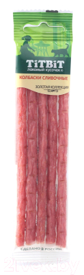 Лакомство для кошек TiTBiT Золотая коллекция. Колбаски Сливочные / 21729 - фото
