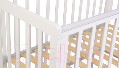 Детская кроватка Polini Kids Simple 340 / 0003107-16 (белый/серый)