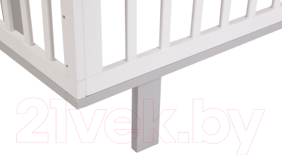 Детская кроватка Polini Kids Simple 340 / 0003107-16 (белый/серый)