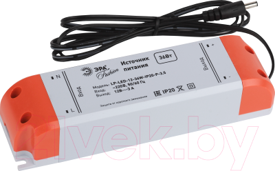 Блок питания для светодиодной ленты ЭРА LP-LED-12-36W-IP20-P-3.5 / C0045620 - фото