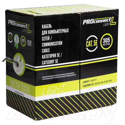 Кабель PROconnect FTP 4PR 26AWG CAT5e ССА / 01-0148-3