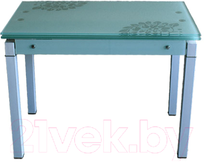 Обеденный стол Баобаб В07 (белый с цветами)